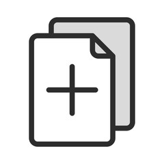 Poster - New Document Icon Add File Creation Plus Symbol
