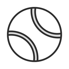 Poster - Simple Tennis Ball Icon Graphic for Sports Game and Recreational Play Symbol