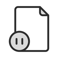 Poster - Pause file icon pending document symbol vector illustration