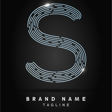 S Letter Logo concept Linear style. Creative Minimal Monochrome Monogram emblem design template. Graphic Alphabet Symbol for Luxury Fashion Corporate Business Identity. Elegant Vector element