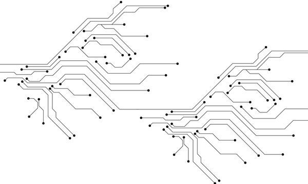 Abstract futuristic circuit board Illustration, Circuit board with various technology elements. Circuit board pattern for technology background.