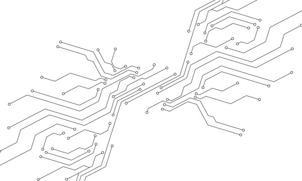 Abstract futuristic circuit board Illustration, Circuit board with various technology elements. Circuit board pattern for technology background.
