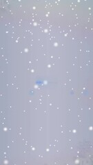 Poster - Animation of snow falling over white background