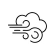 © Igor - Wind blowing through fluffy cloud icon representing clean air and ecology
