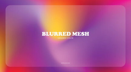 Fototapete - gradient blurred mesh red, yellow and purple colorful background