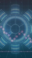 Aufkleber - Animating graphs and charts over futuristic data analysis interface
