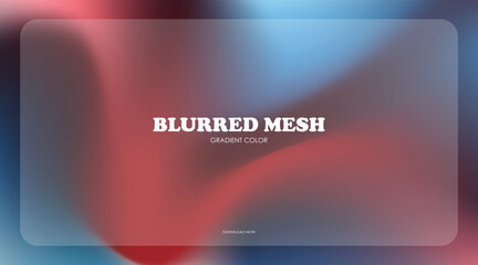 Fototapete - gradient blurred mesh red and blue dark colorful background