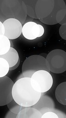 Poster - Creating animation, glowing white circles and streaks forming abstract pattern