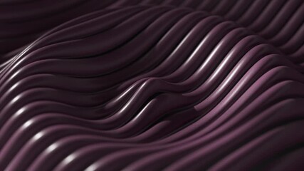 Poster - Dark waves undulating with rhythmic motion, creating mesmerizing abstract pattern reflecting dynamic artistic movement through elegant, fluid visual design
