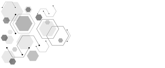 Fototapete - Vector hexagons pattern. Geometric abstract background with simple hexagonal elements. Medical, technology or science design