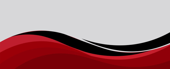 Poster - Vector red line background curve element with white space for text and message design, overlapping layers, vector