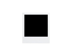 Leinwandbilder - Classic White Polaroid Frame with Rectangular Border and Bottom Extension.