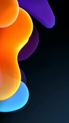 Poster - A colorful image of a rainbow with a black background. The colors are vibrant and the image has a playful and fun mood