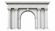 © Angelo - Architectural pediment with columns historical site 3d model studio environment front view classic design