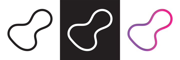 Poster - Abstract Blob Organic Shapes. Fluid Black, White, and Color Bubbles. Vector for websites, mobile interfaces, presentations, banner, visual branding etc. Vector illustration.  EPS 10