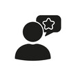 © Toxa2x2 - User Review And Feedback Solid Icon. Customer Satisfaction And Rating Silhouette Symbol. Represents Opinions, Testimonials, And Quality Evaluation. Isolated Vector Illustration