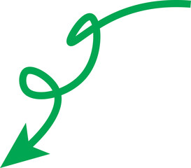 Poster - Green arrow swirl pointing downward