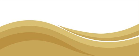 Poster - Vector gold line background curve element with white space for text and message design, overlapping layers, vector