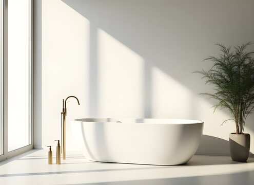 Chic Bathroom Interior in a Modern Architectural Style