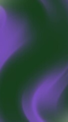 Fototapete - Dynamic Abstract Video with Flowing Purple Waves on Dark Green Background