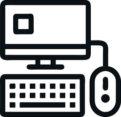 Fototapete - Personal computer flat icon for user interface and digital designs.

