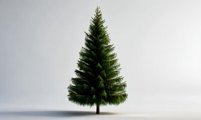 Poster - Christmas tree on a plain background