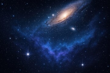 Wall Mural - vast cosmic galaxy with stars.