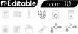 © A MI NU R - PlumbingHeating and line icon set