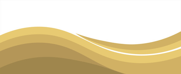 Poster - Vector gold line background curve element with white space for text and message design, overlapping layers, vector