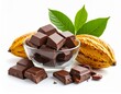 © Lefanya - Dark chocolate bar with hazelnuts, a delicious sweet snack