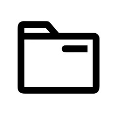 Fototapete - minimal black outline folder icon is ideal for file management websites, digital organization blogs, or software interface tutorials