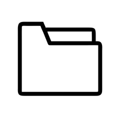 Fototapete - minimal black outline folder icon is ideal for file management websites, digital organization blogs, or software interface tutorials