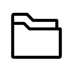 Fototapete - minimal black outline folder icon is ideal for file management websites, digital organization blogs, or software interface tutorials