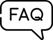 © Mahmud - FAQ frequently asked questions in speech bubble line art style illustration