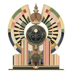 Wall Mural - Ball illustration elements pattern.