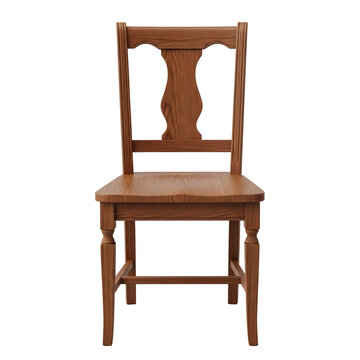 Wooden chair with traditional design elements