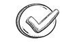 © Abdul - Check mark icon vector illustration hand drawn style drawing tick symbol accepted approved right sign graphic