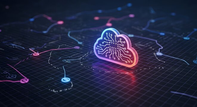 Cloud computing icon graphic design