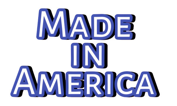3d graphic of made in America
