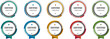© Khalim Taufiqi - Set certificate badge circle or rounded modern template vector editable