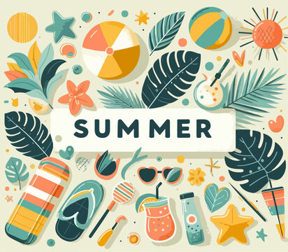 summer vibes poster background