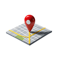Fototapete - Stylized Navigation Icon Depicting Location on a Conceptual Grid Map Design