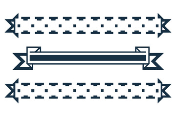Poster - Decorative banners with geometric patterns and ribbon design for graphic elements and design use