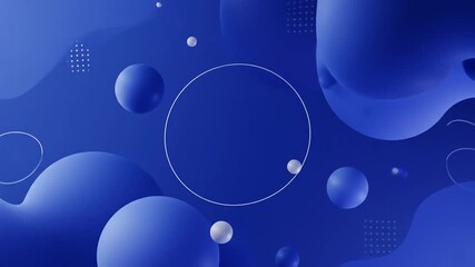 Abstract Blue Shapes and Spheres: An abstract composition featuring a play of shades with 3d spheres and flowing shapes in shades of blue, evoking a sense of depth and fluidity.