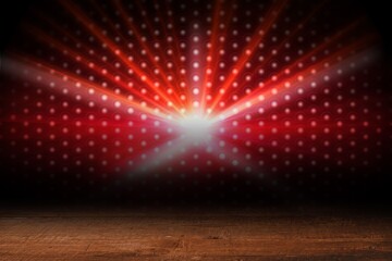 Poster - Shimmering light design over boards