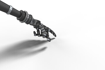 Poster - Robot arm on white background