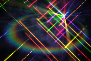 Poster - Digitally generated disco laser background
