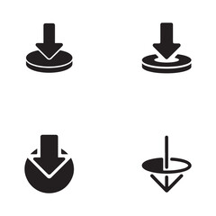 Poster - Downward arrows on circular shapes download direction