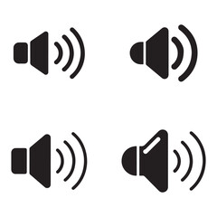 Poster - Black speaker volume icons sound audio