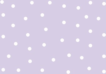Poster - Lavender flat design pattern is displaying repeating white polka dots in grid formation